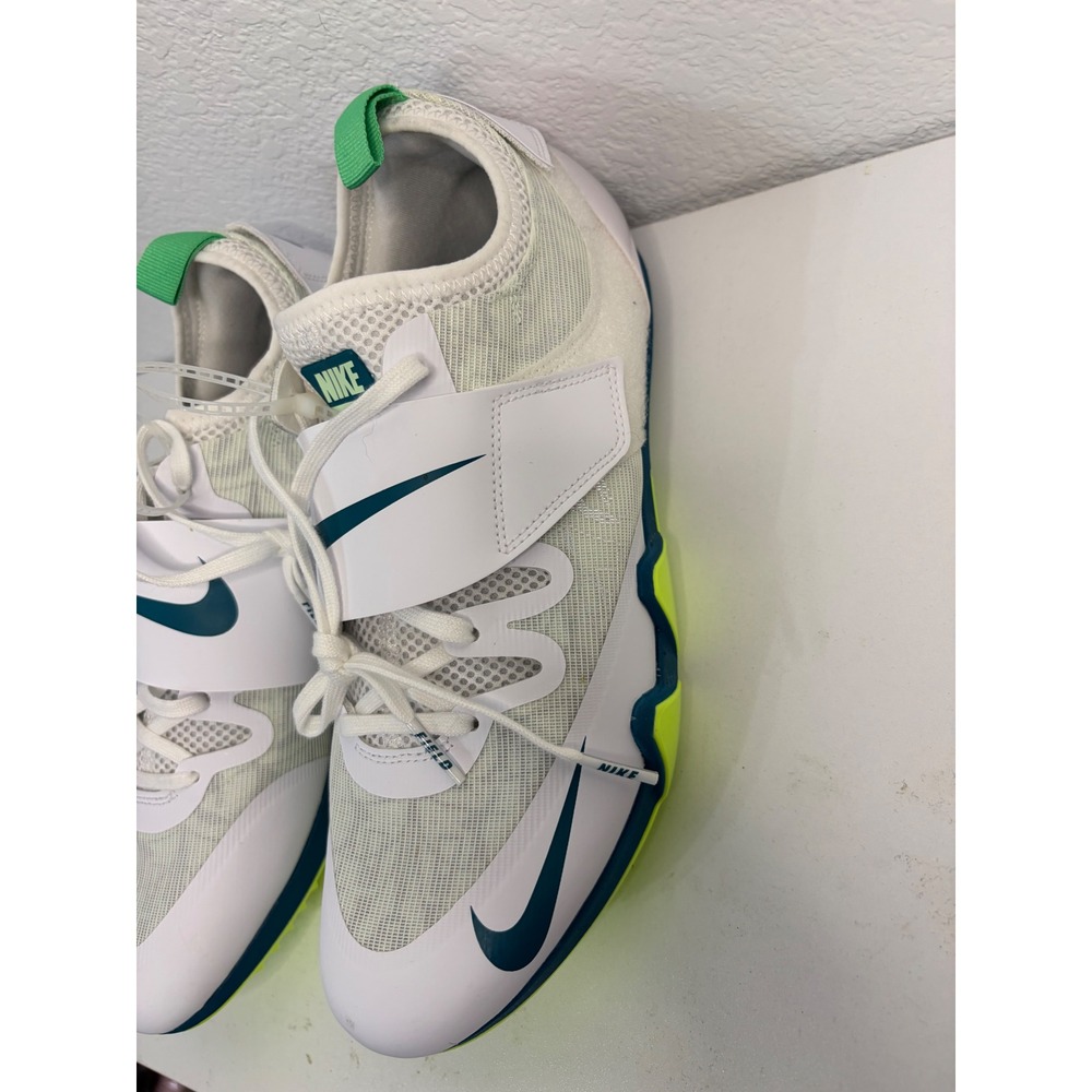 Nike Air Zoom PV Elite Pole Vault Spikes White Teal Volt Mens 10 - Picture 2 of 8